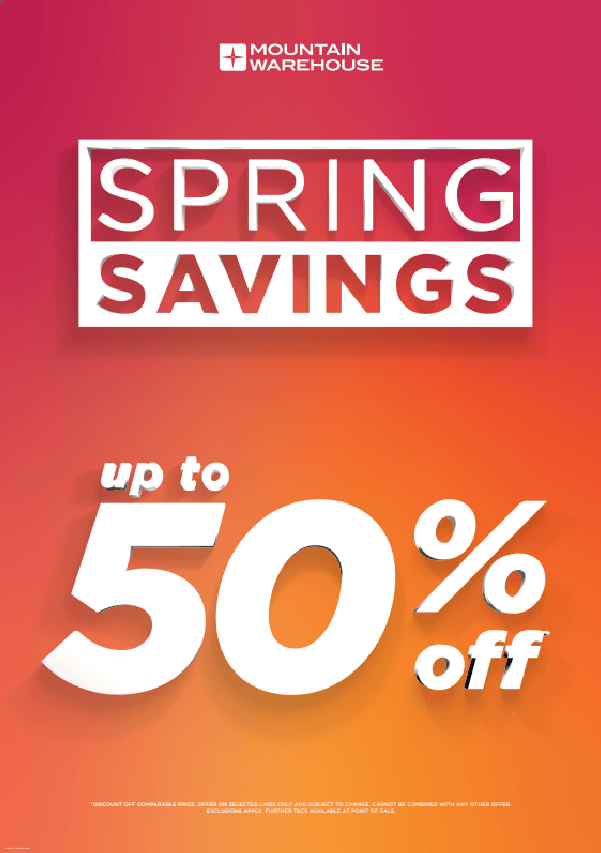 Mountain Warehouse – Spring Event Up to 50% Off 1 Mountain Warehouse Spring Sale